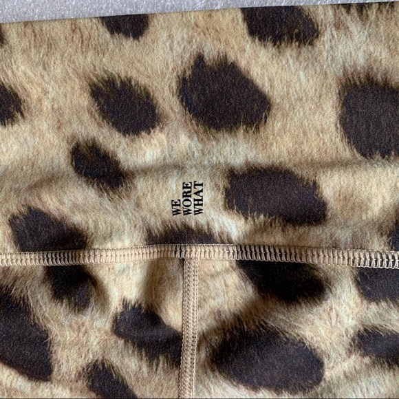 WeWoreWhat Splice Cheetah Print Bike Shorts - Picture 5 of 7